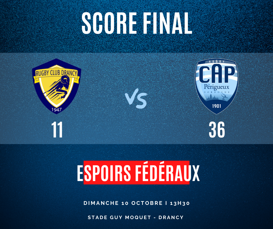 Lire la suite à propos de l’article Les espoirs toujours invaincus après leur succès 11-36 face à Drancy