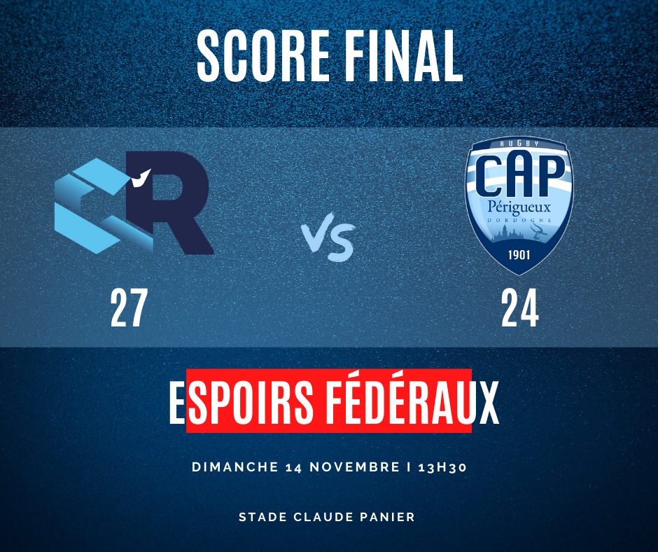 Lire la suite à propos de l’article Un de chute pour les Espoirs vaincus à Chartres 27 à 24